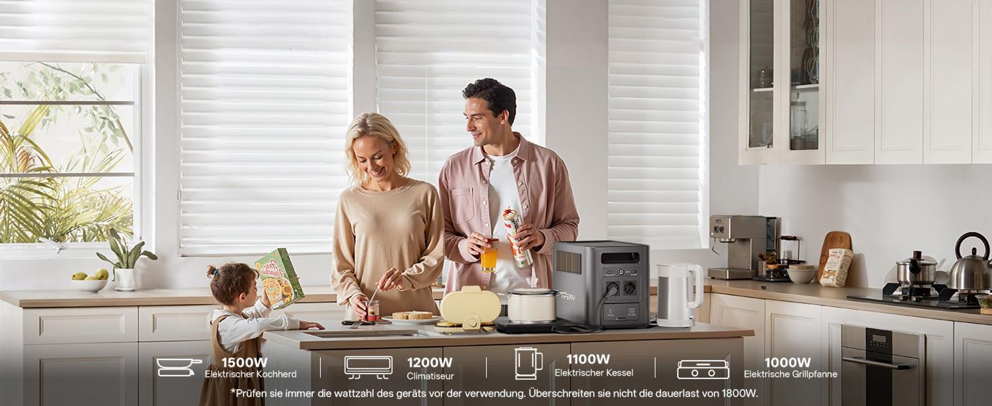 AFERIY P180 Pro Powerstation 1800W 1024Wh LiFePO4 Solargenerator, Erweiterbar bis 5120Wh, App-Steuerung, USV unter 10 ms
