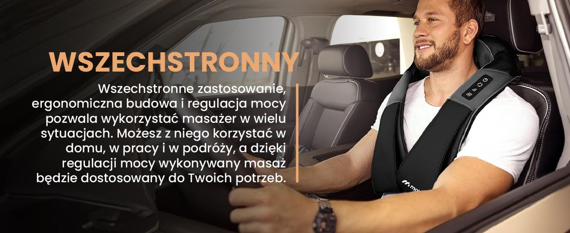 Masażer karku pleców całego ciała shiatsu, pas do masażu, rozgrzewanie i wibracje, łagodzenie bólu