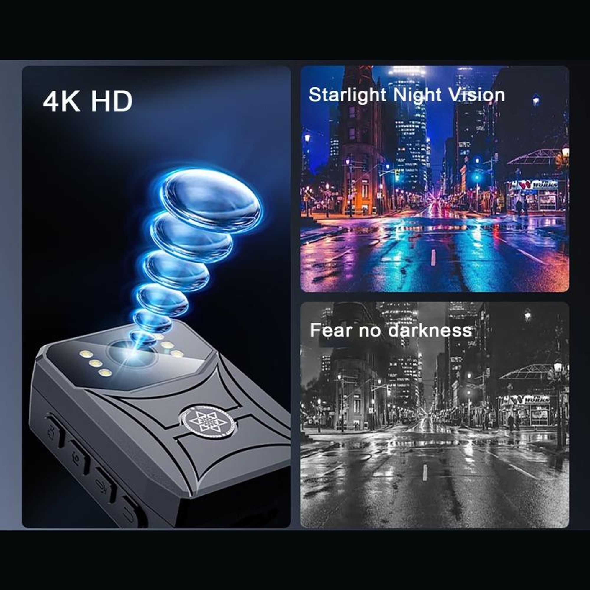 Mini-4K-HD-Kameras mit WLAN, 3000-mAh-Akku, digitalem Videorekorder, Nachtsichtfunktion, Polizeikörperkamera, tragbarer Camcorder