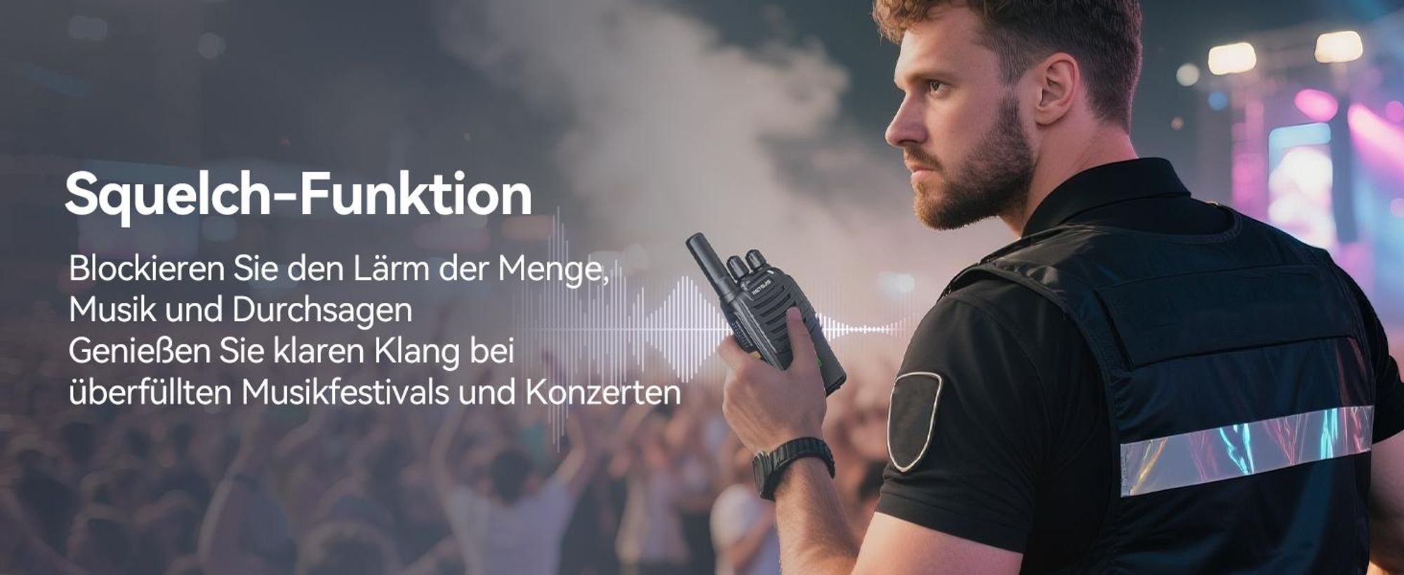 Retevis H777H Funkgeräte, Funkgeräte mit Bildschirm, Walkie Talkie mit 10-in-1 Ladegerät, Lizenzfrei PMR Funkgerät mit Headset, Funkgeräte