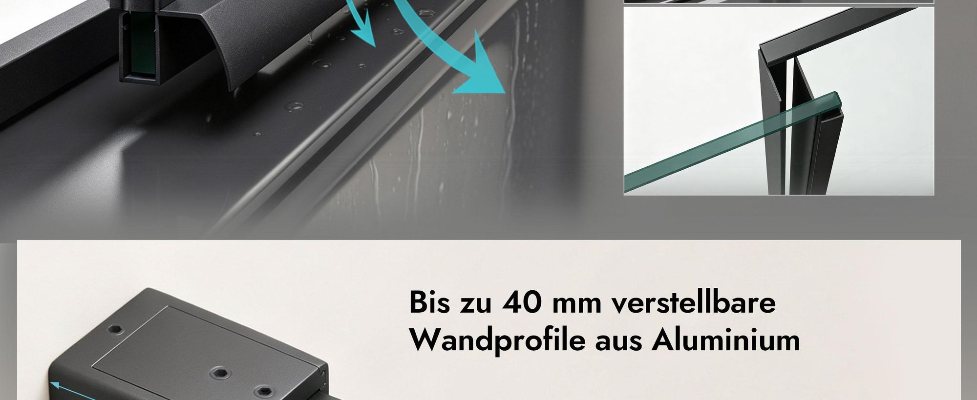 doporro Duschkabine Schwarz 75x120x195cm Eckdusche Rechts-oder Linkseinstieg ESG-Sicherheitsglas Klarglas Soft-Close inkl. Nano-Beschichtung Rav12K