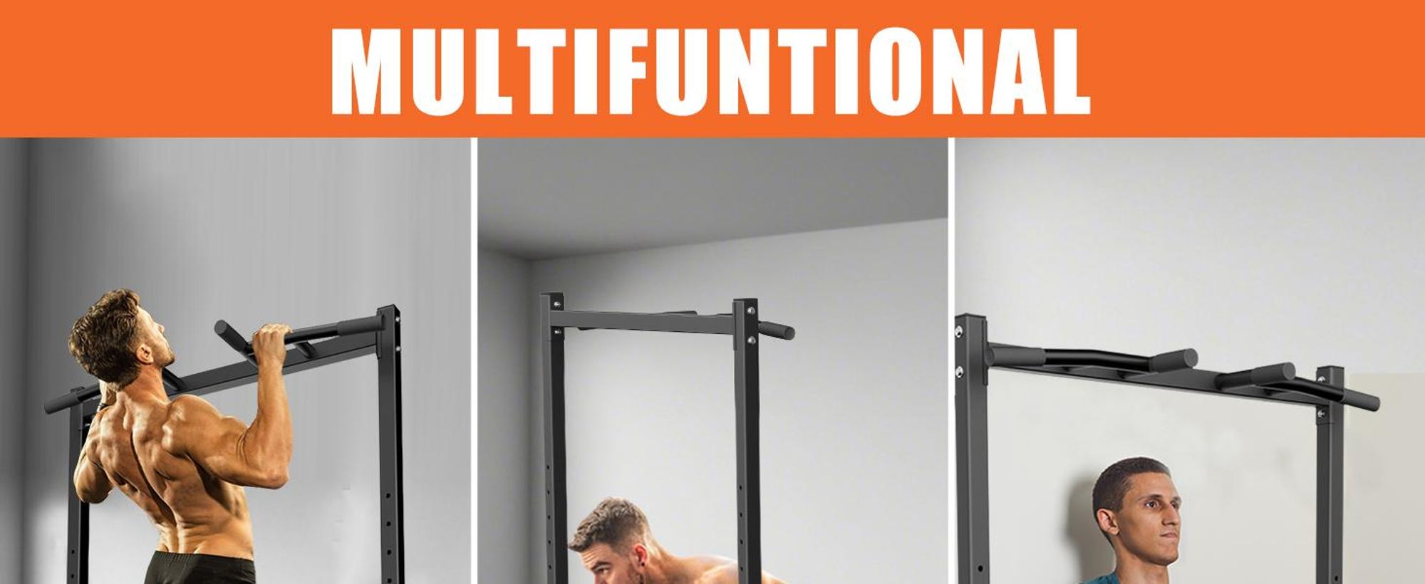 DH FitLife Faltbar Power Tower Dip Station bis 210kg – Klimmzugstation mit Dip-Barren & Rückentrainer, Fitness Station, Power Rack für Home Gym