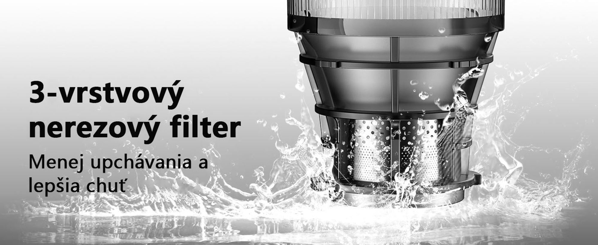 Pomalý odšťavovač LINKChef SJ-052-EU-BL, objem 1,8 l, vhodný na zeleninu a ovocie, trojitý filtračný systém, ľahko sa čistí - čierny