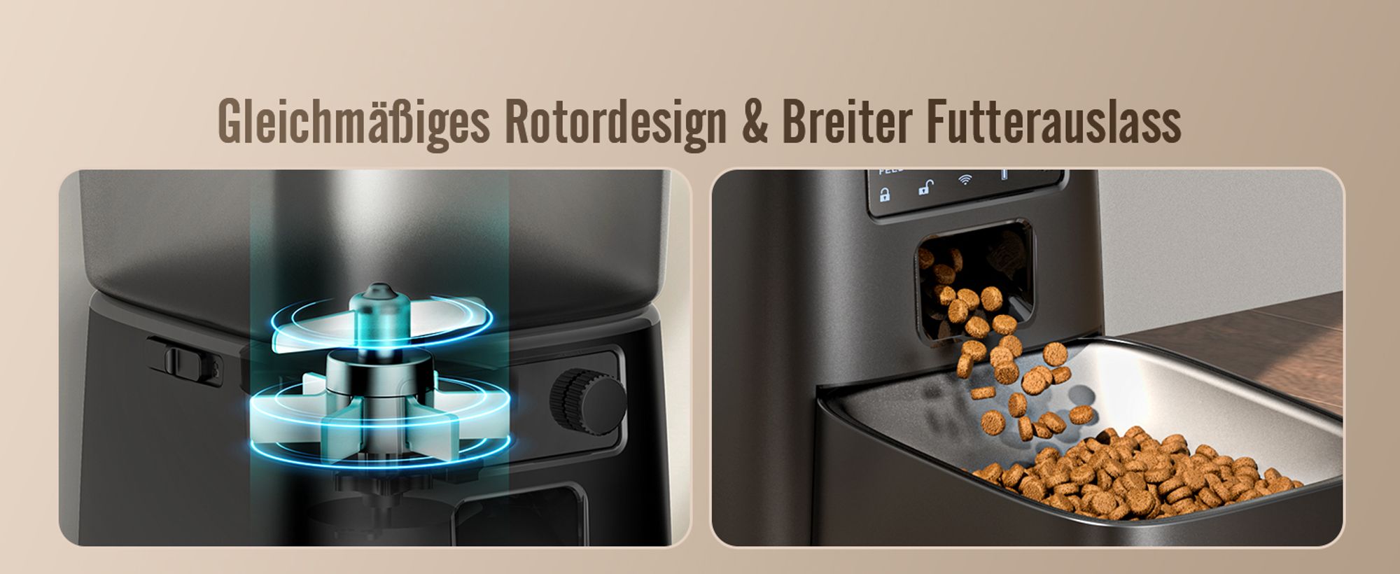Oneisall PFD001 Pro intelligenter Lebensmittelspender (schwarz)