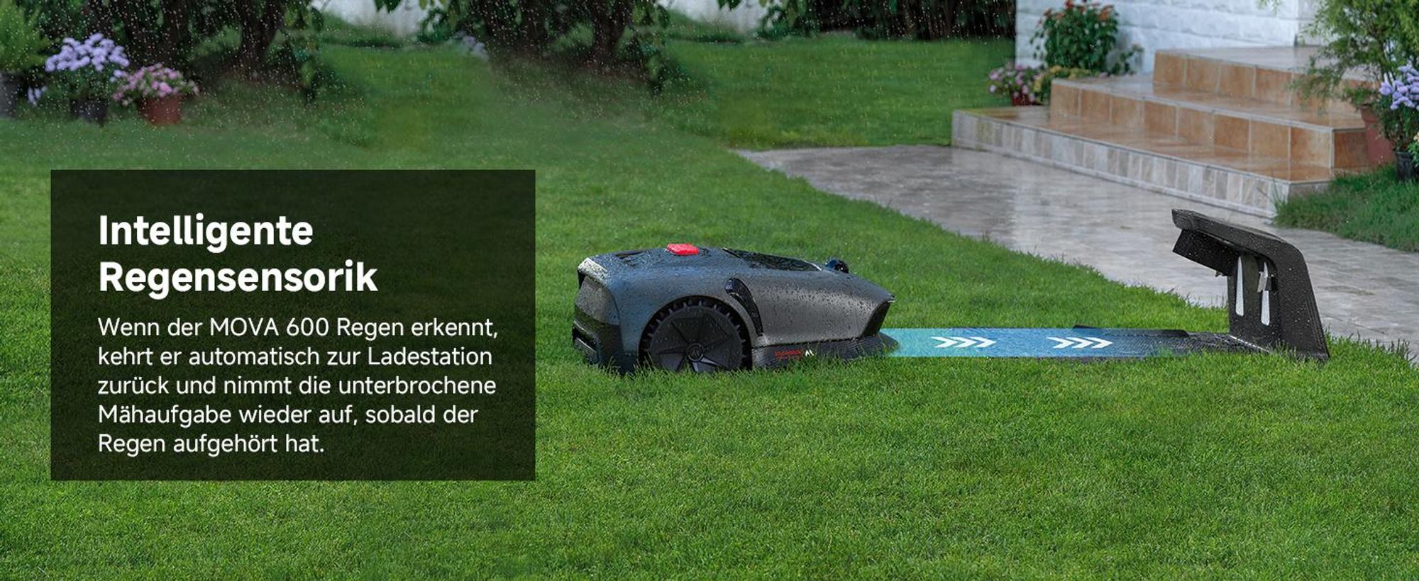 MOVA 600 Robot tondeuse Kit 81 lames, installation sans fil, cartographie 3D-LiDAR 600 m², évitement obstacles, contrôle via app