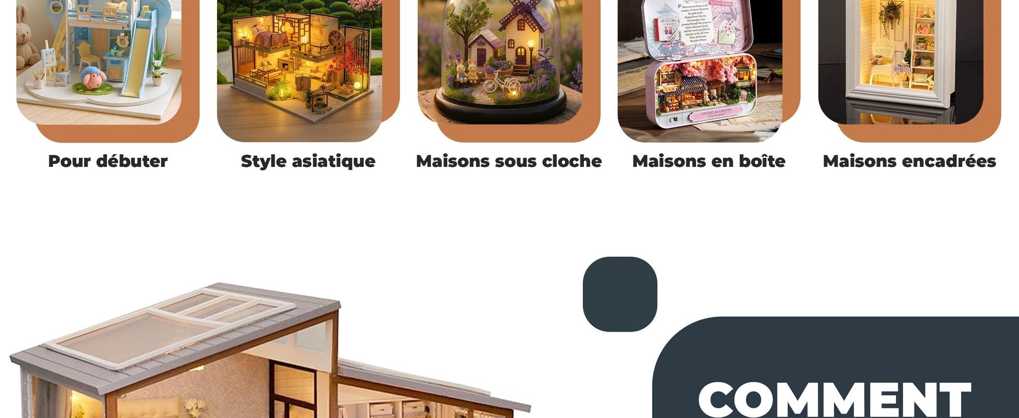 Maison Miniature, Habarri, Maison de Poupées, DIY, Maison en Bois, Cadeau pour Enfants