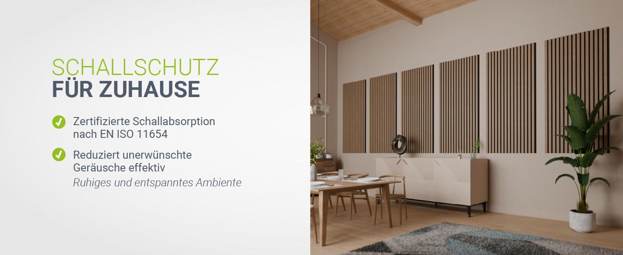 Juskys Wandpaneele Akustik 4er Set 2,88 qm - Verbesserte Akustik durch schallabsorbierende Materialien - Eiche Natur Dunkel