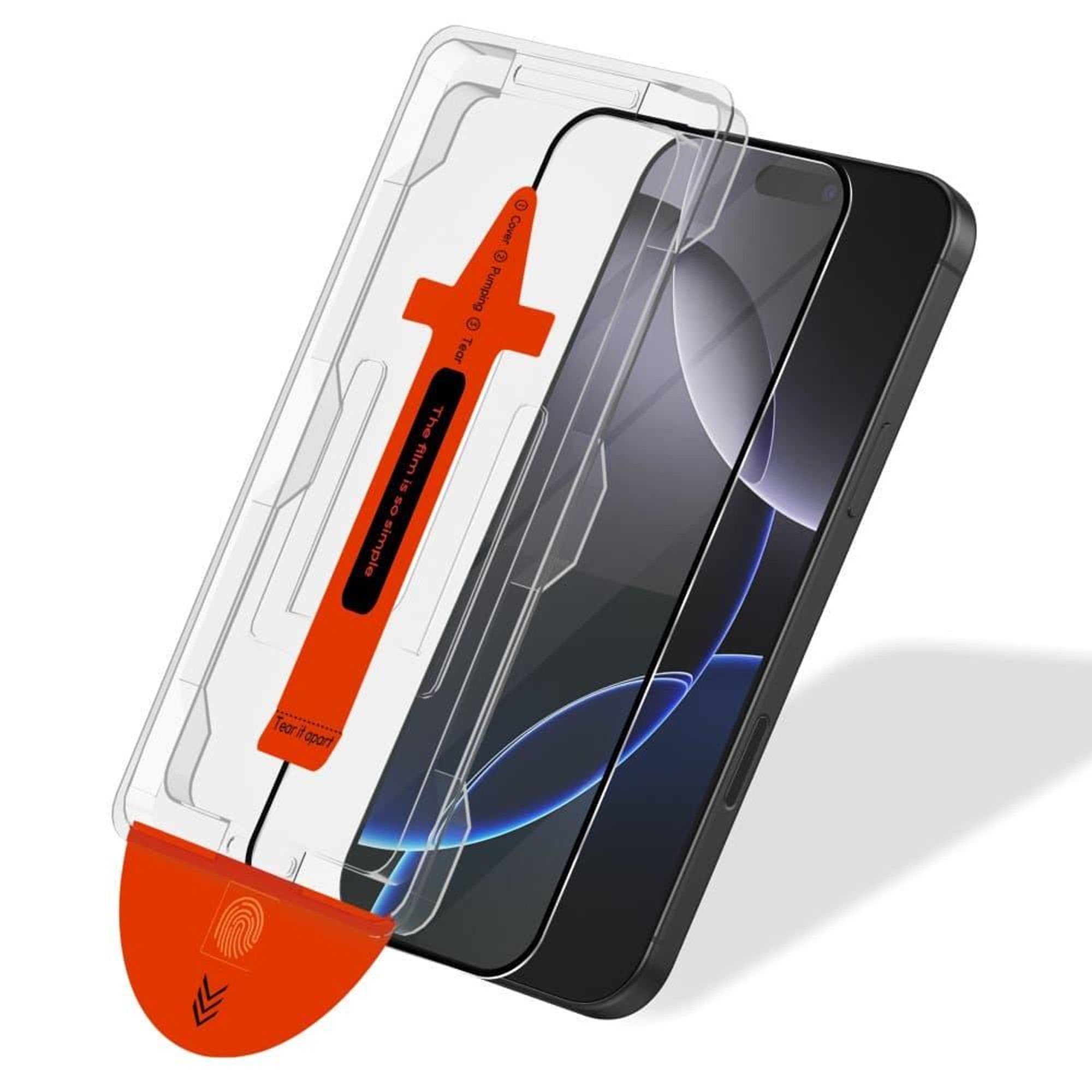 1-Pack iPhone 16 Pro Displayschutzfolie - Gehärtetes Glas | [Automatische Installation] - Blasenfrei