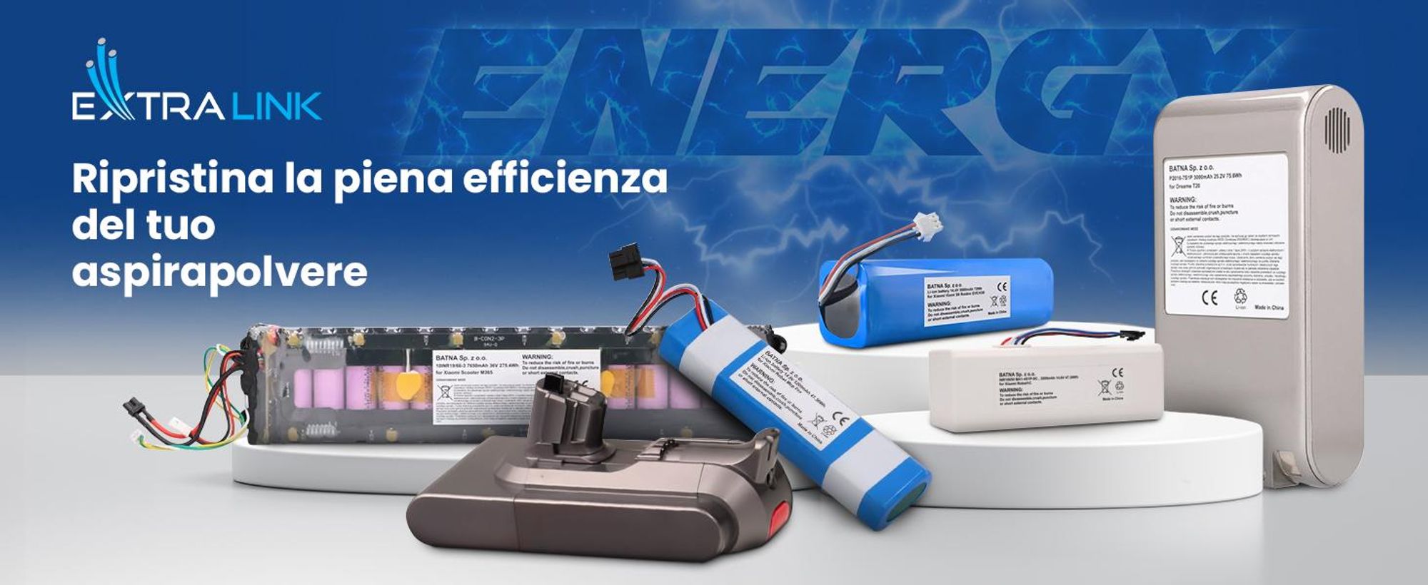 Extralink Batteria di ricambio per iRobot Roomba serie 500/600/700/800 14,4 V 3000 mAh