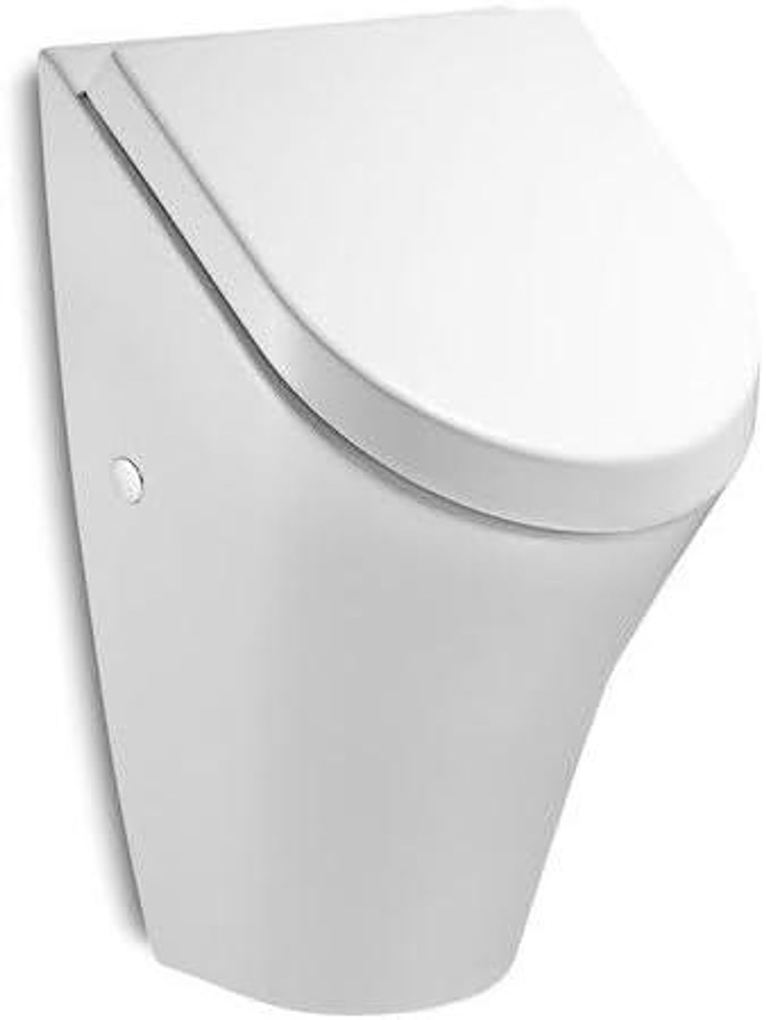 VBChome Urinal Zulauf von Hinten Weiß Deckel mit Absenkautomatik Soft Close Modern Hochwertig Keramik Pinkelbecken Pissoir Wandurinal Wandpissoir Urinal mit Deckel