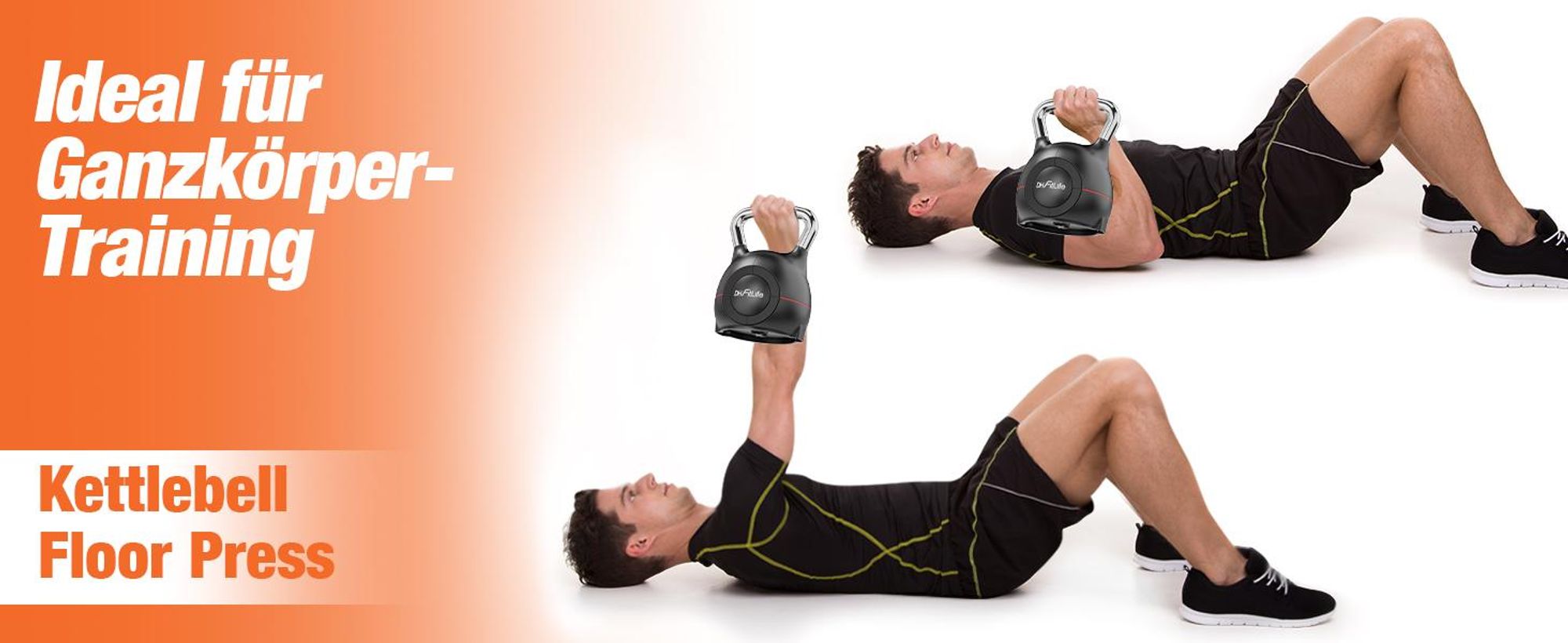 DH FitLife 7-in-1 Verstellbare Kettlebell Set 1,5-10kg | Kompakt & Platzsparend | Ideal für Fitness Zuhause, Fatburn & Ganzkörpertraining