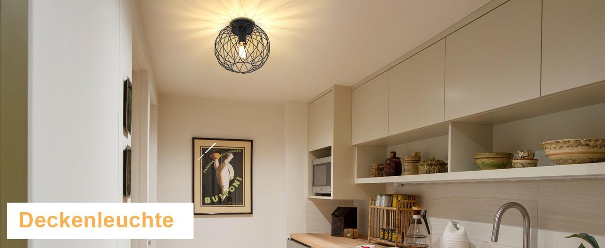 Lampe de plafond ZMH à 1 ampoule, lampe de salle à manger Ø 25 cm, plafonnier de couloir E27, style industriel, cage métallique, grille rétro, pour salon, cuisine, chambre à coucher, noir