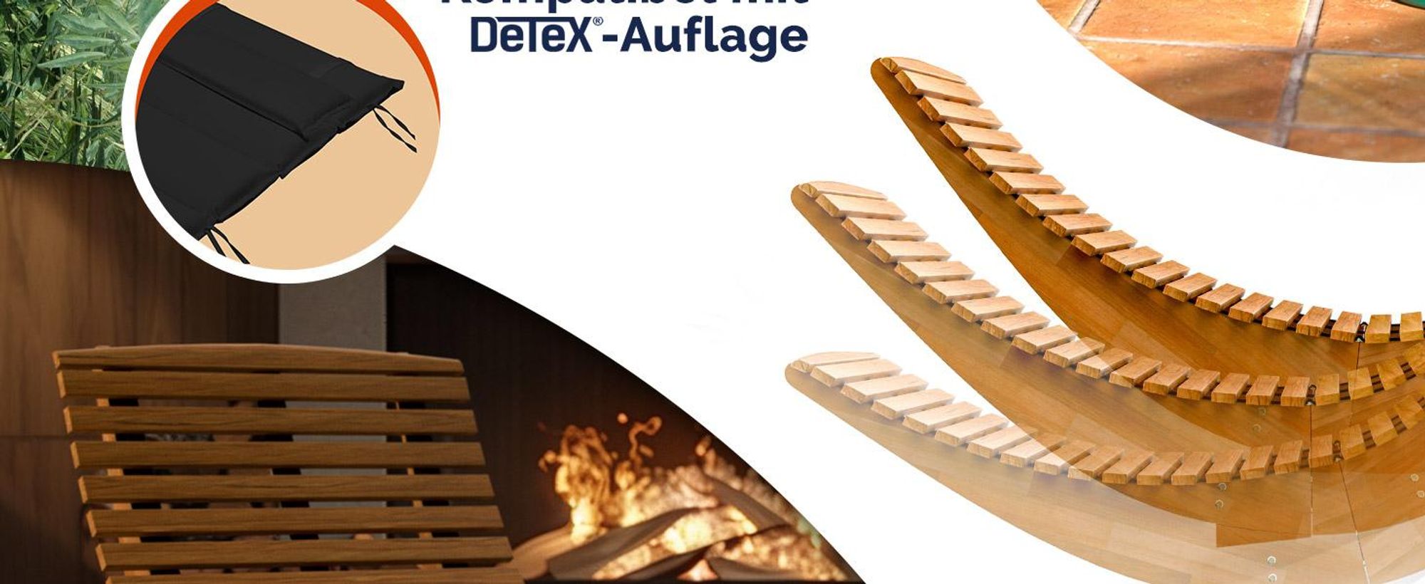 CASARIA® Set de 2x Chaises Longues à Bascule