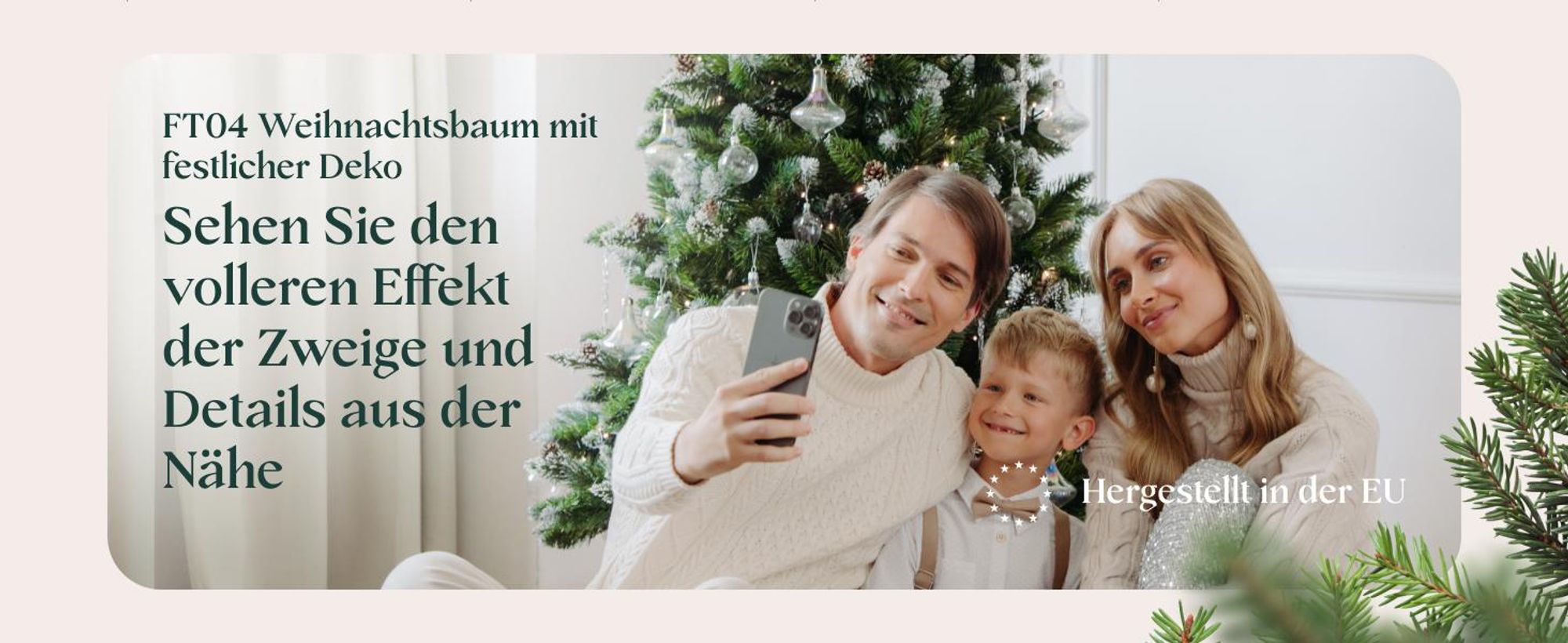 FairyTrees Weihnachtsbaum künstlich 150cm Kiefer mit Christbaum Holzständer | Tannenbaum künstlich mit Natur-Weiss beschneit | EU