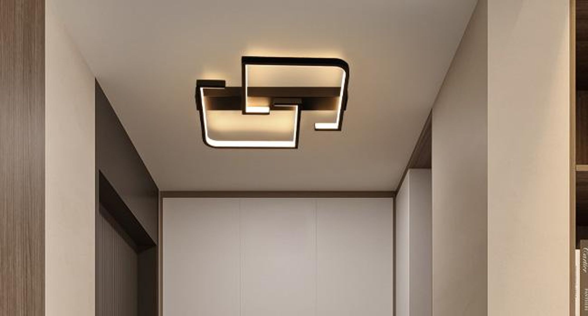 ZMH Deckenleuchte LED Deckenlampe Schwarz Klein Flurlampe 19W Metall Küchenlampe Warmweiß 3000K Schlafzimmerlampe für Flur Schlafzimmer Küche