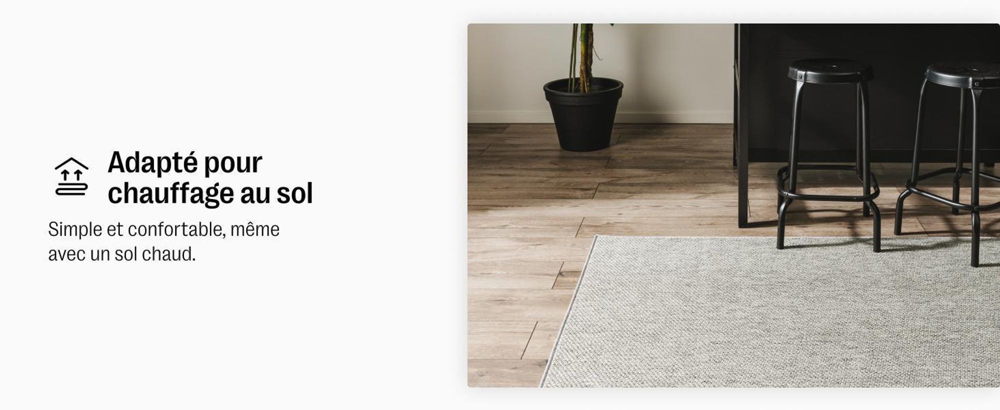 benuta tapis intérieur & extérieur Iowa Taupe 300x300 cm salon carré uni moderne poil ras scandinave