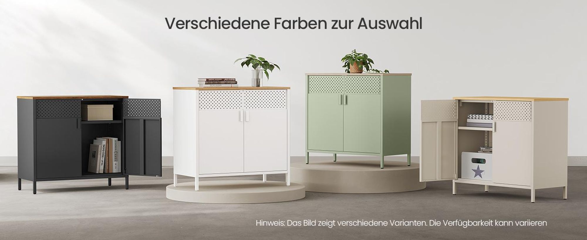 SONGMICS Sideboard Küchenschrank, verstellbarer Einlegeboden, 80x40x76 cm, Sandbeige-Naturbeige