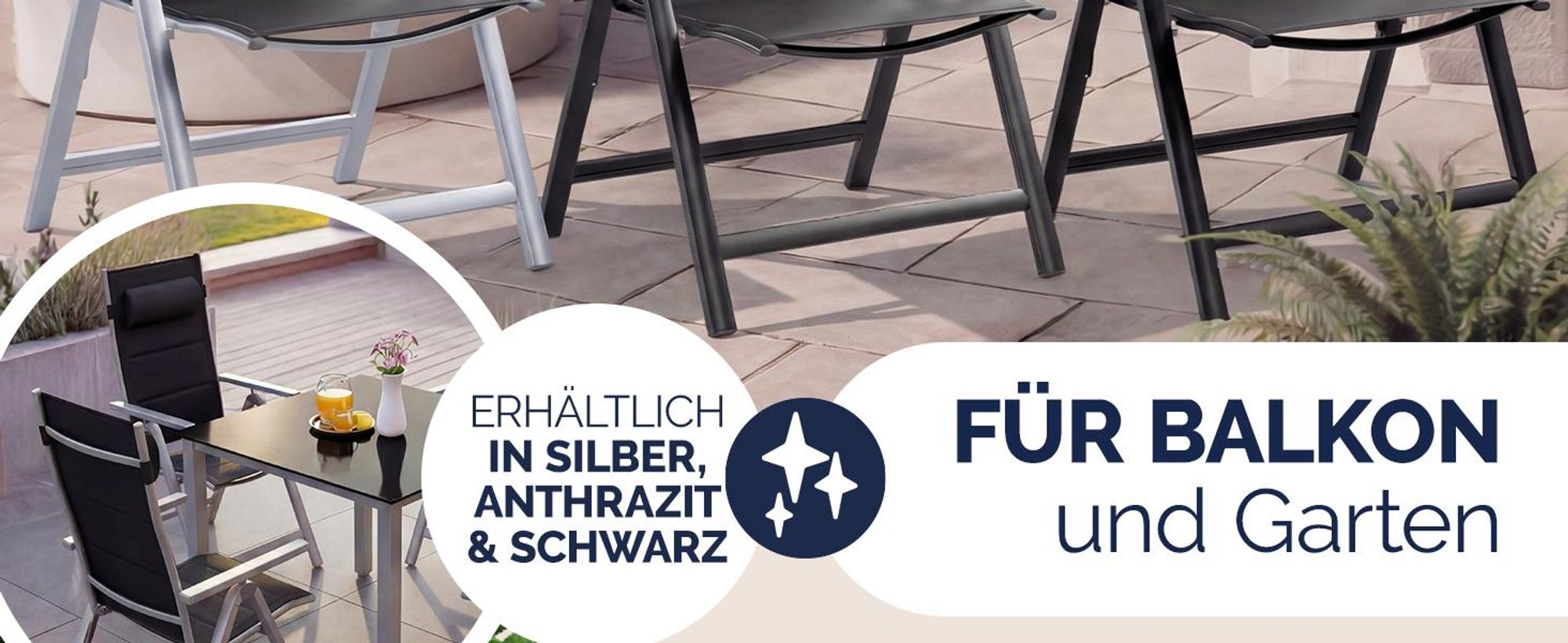 CASARIA® Gartenstühle 2er Set Klappbar Gepolstert Alu 8- Fach Verstellbar 120 kg Belastbarkeit Wetterfest Outdoor Balkon Camping Hochlehner Klappstuhl