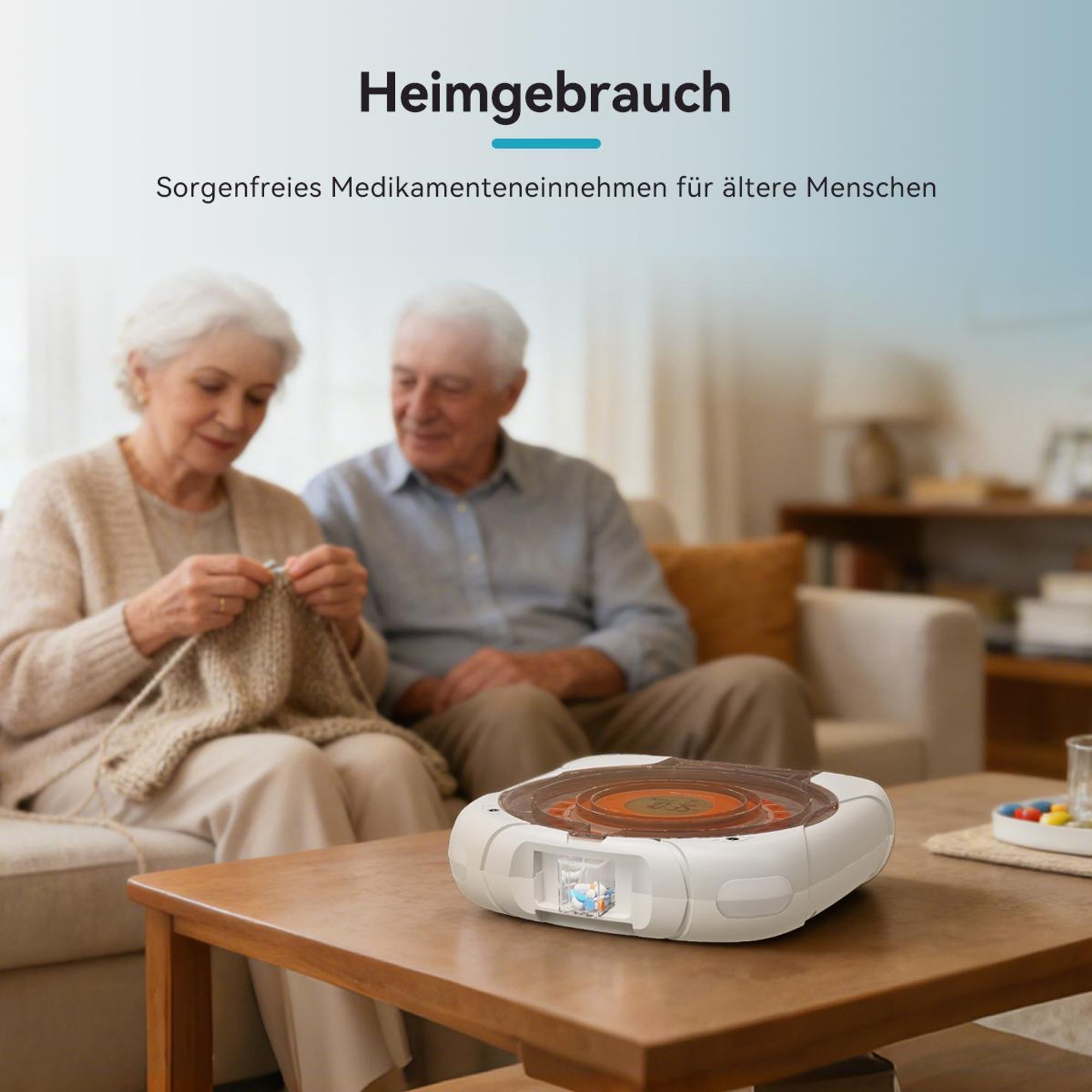 Retekess TH017 Smart Pillenbox, automatischer Tablettenausgabe, LCD-Display, Klingeltöne, Power-off-Speicherfunktion, für Haushalte, Senioren