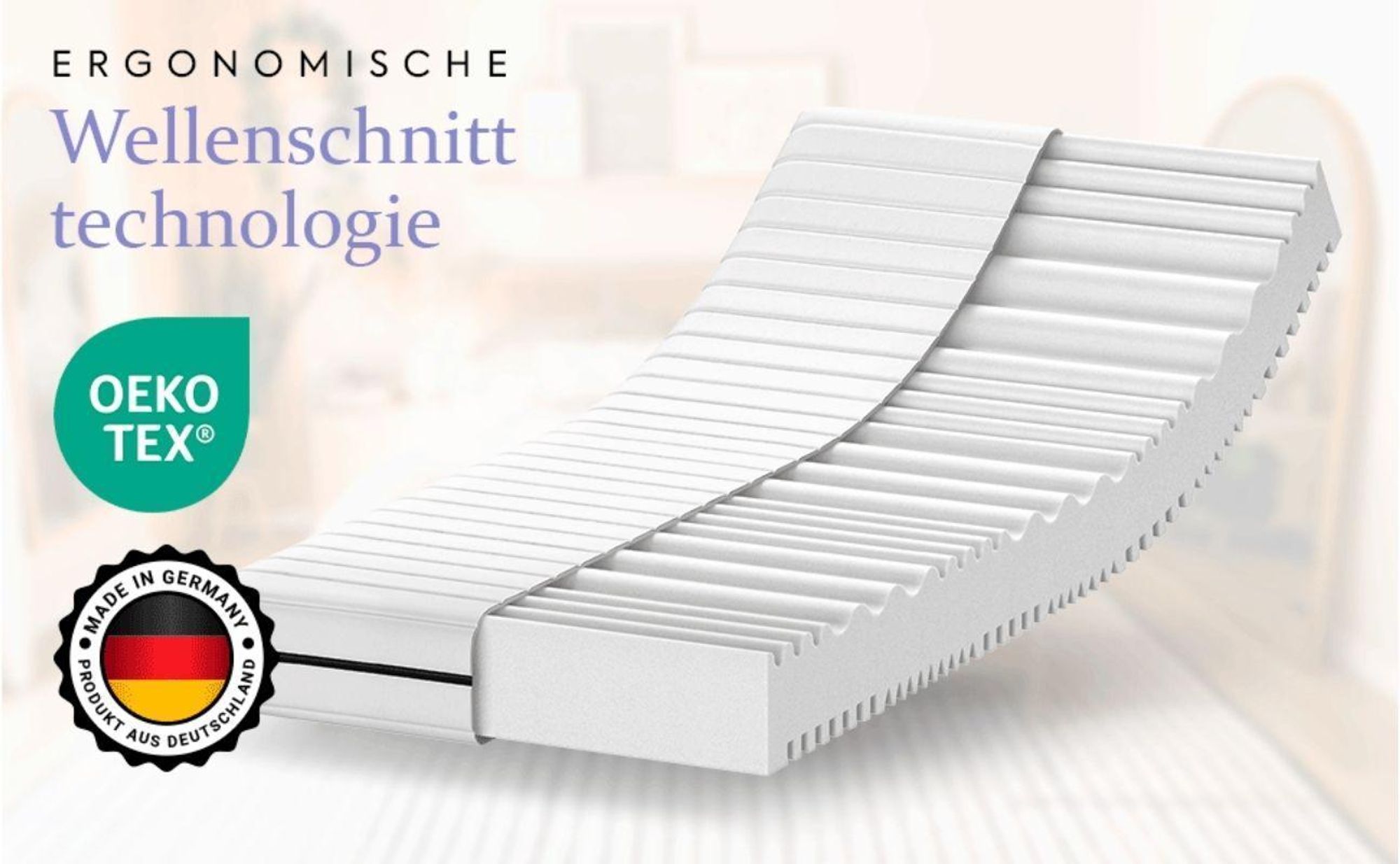 Ergnonomische wellenschnitt technologie matratze