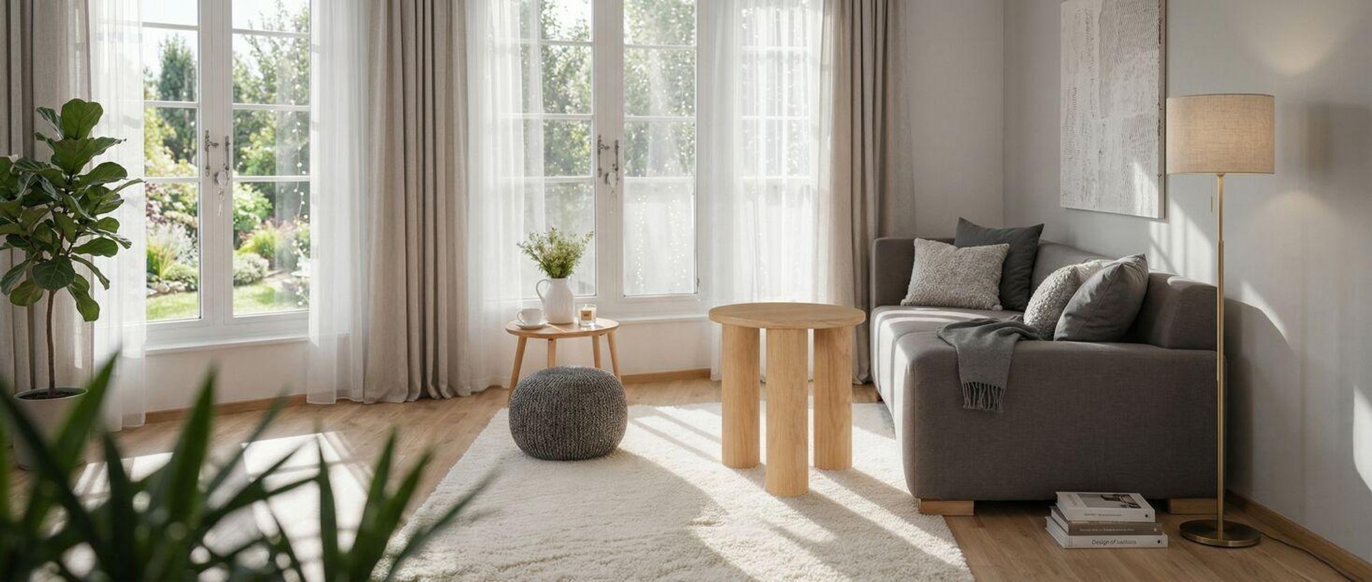 tectake® Beistelltisch Sisi, rund, Beine aus Massivholz