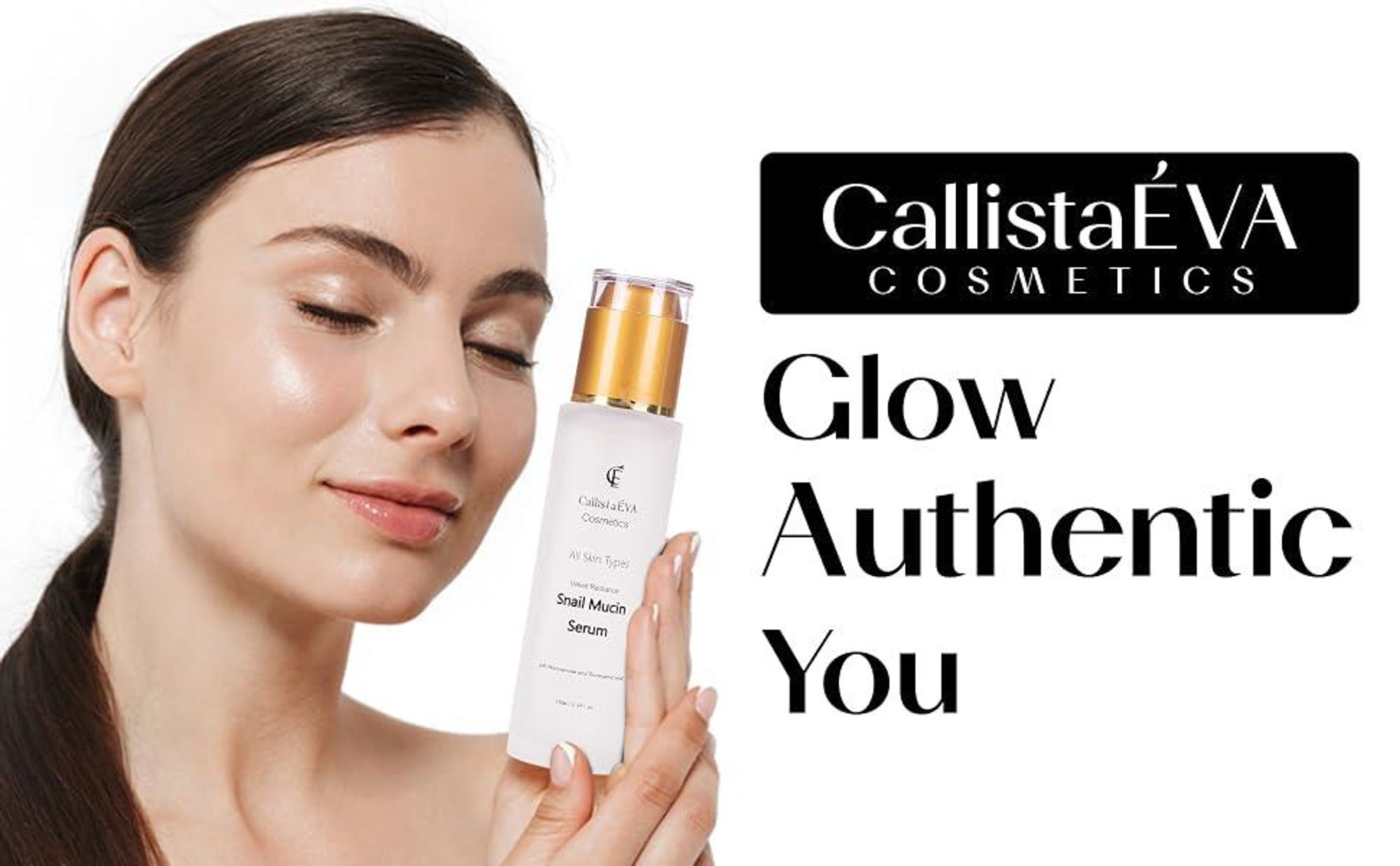 CallistaÉVA Schneckenschleim Gesichtsserum mit Niacinamid & Tranexamsäure – Feuchtigkeitsspendendes Anti-Aging Serum für strahlende Haut – 100ml