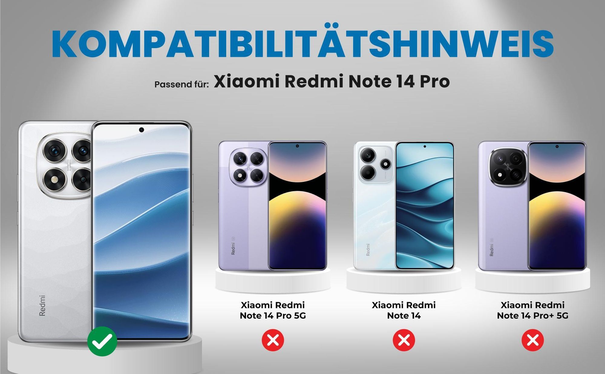 Kompatibilitätshinweise Hülle für Xiaomi Redmi Note 14 Pro