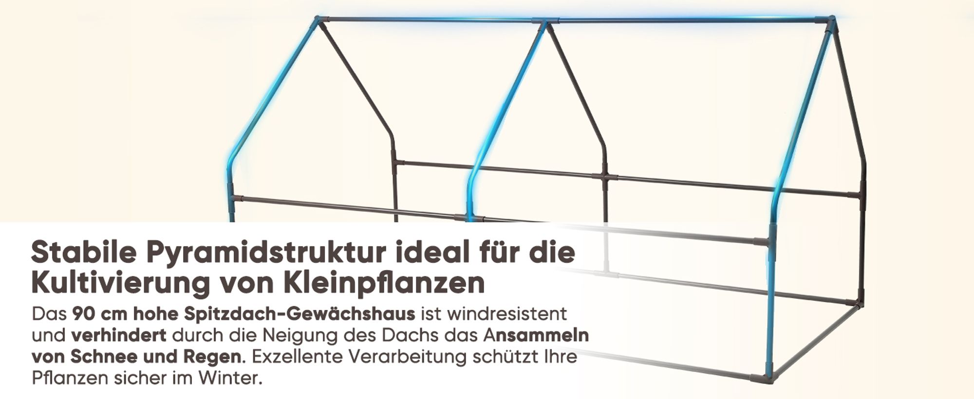 Sekey Garden Frühbeet 180 x 90 x 90 cm Mini Gewächshaus Frühbeetkasten