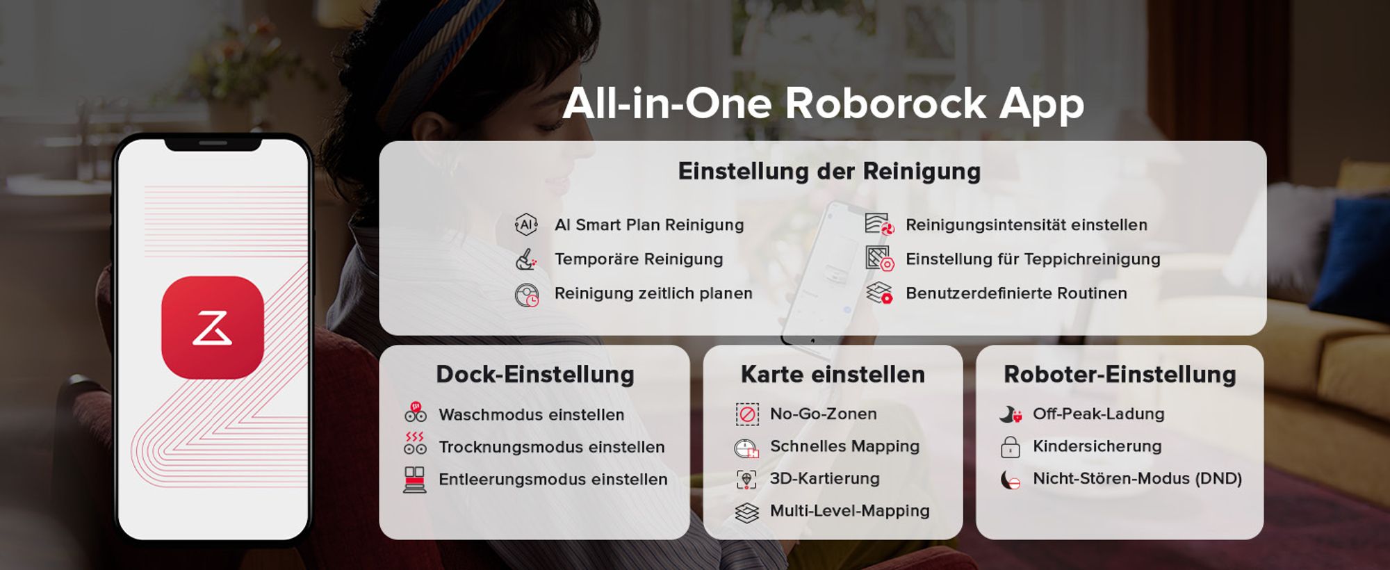 Roborock QV 35S Staubsauger Roboter, 10.000Pa Saugroboter (Upgrade von Qrevo Plus), Anti-Tangle-Bürsten, Anhebbare Schleudermopps (Schwarz)