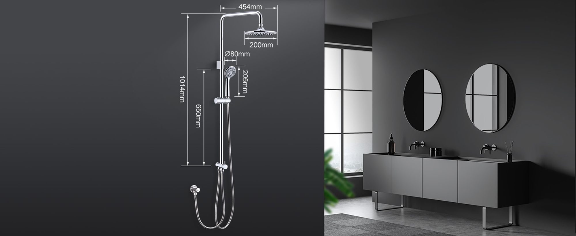 Homelody Duschsystem Ohne Armatur, Dusche Set mit Regendusche, Duschset Badewanne, Duschstange mit Brause,Chrom Duschgarnitur Duschkopf,Edelstahl