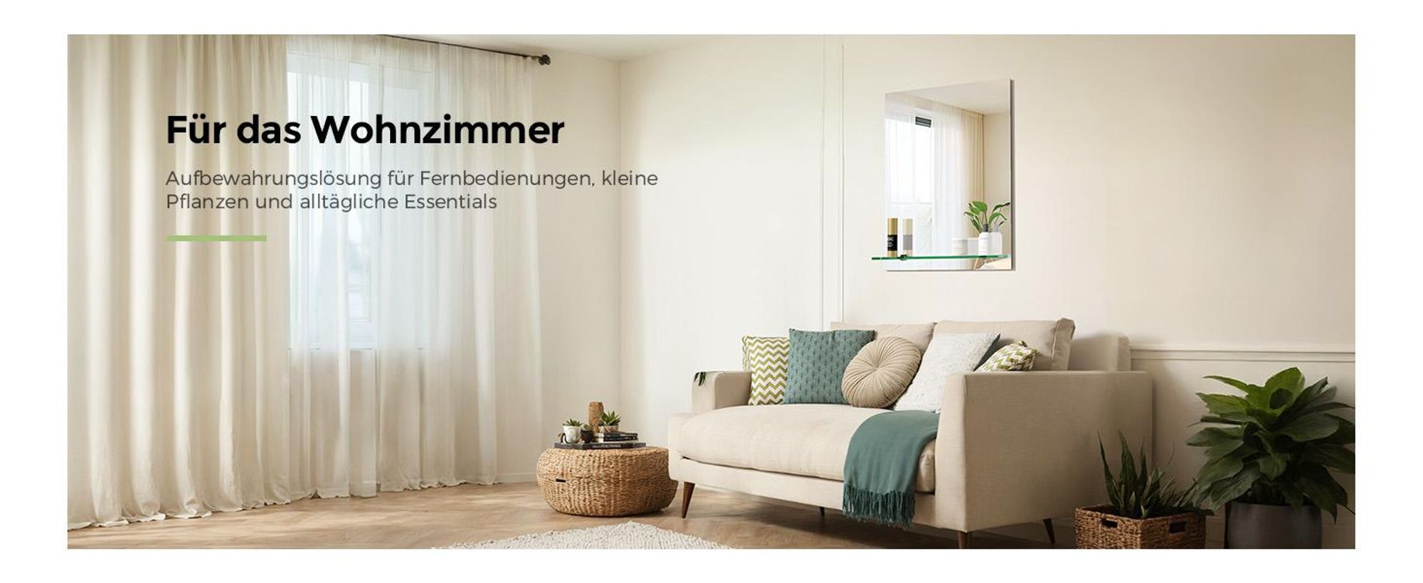 S'AFIELINA Badspiegel mit Ablage 60 × 45 × 1,0 cm (H × B × T) Spiegel mit Ablage Badezimmer Spiegel Wandspiegel mit Regal