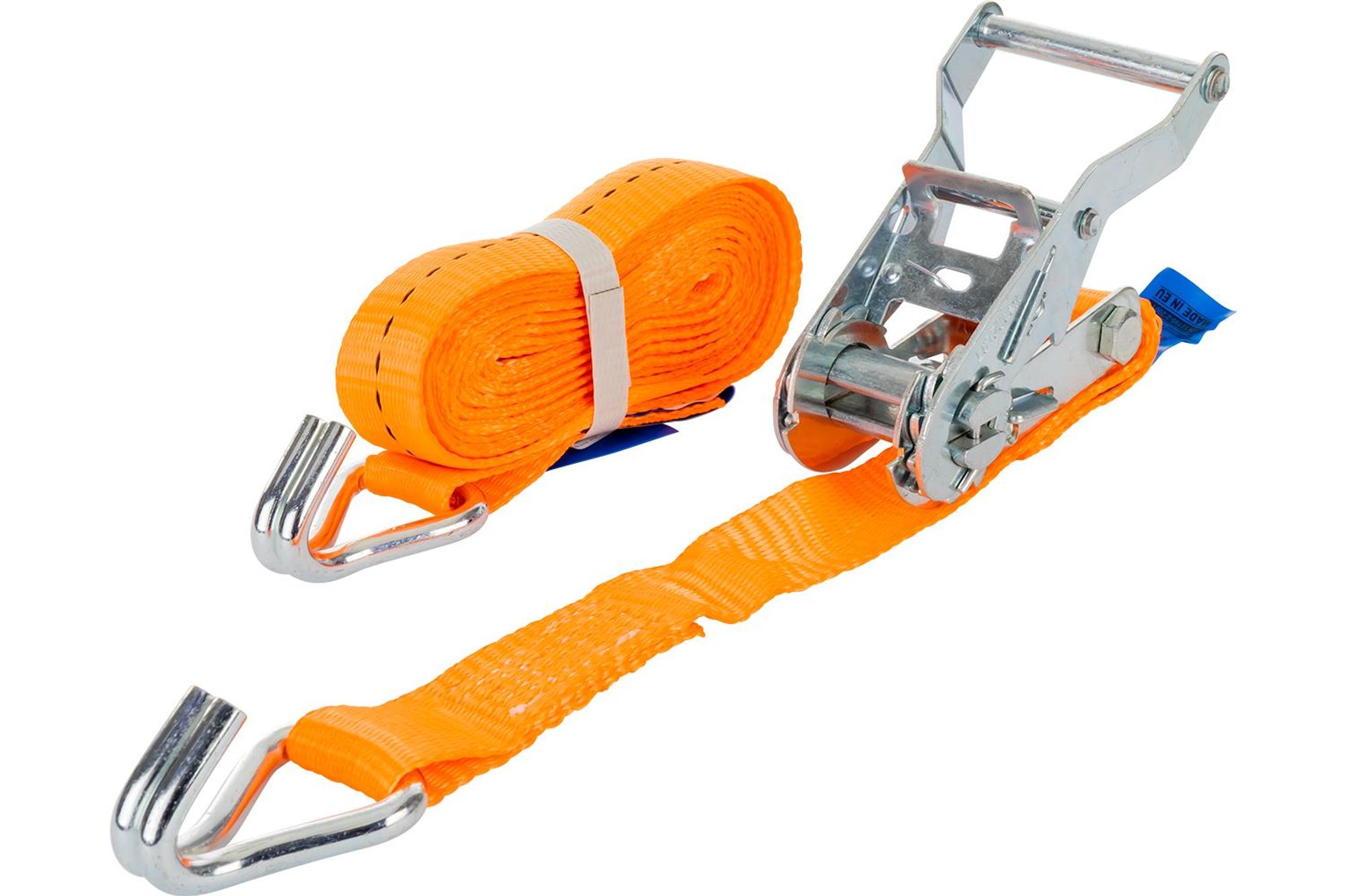 UNITRAILER Spanngurt mit Ratsche 4m 25mm 1t Zurrgurt  Orange 2-teilig Pkw Anhänger Motorrad