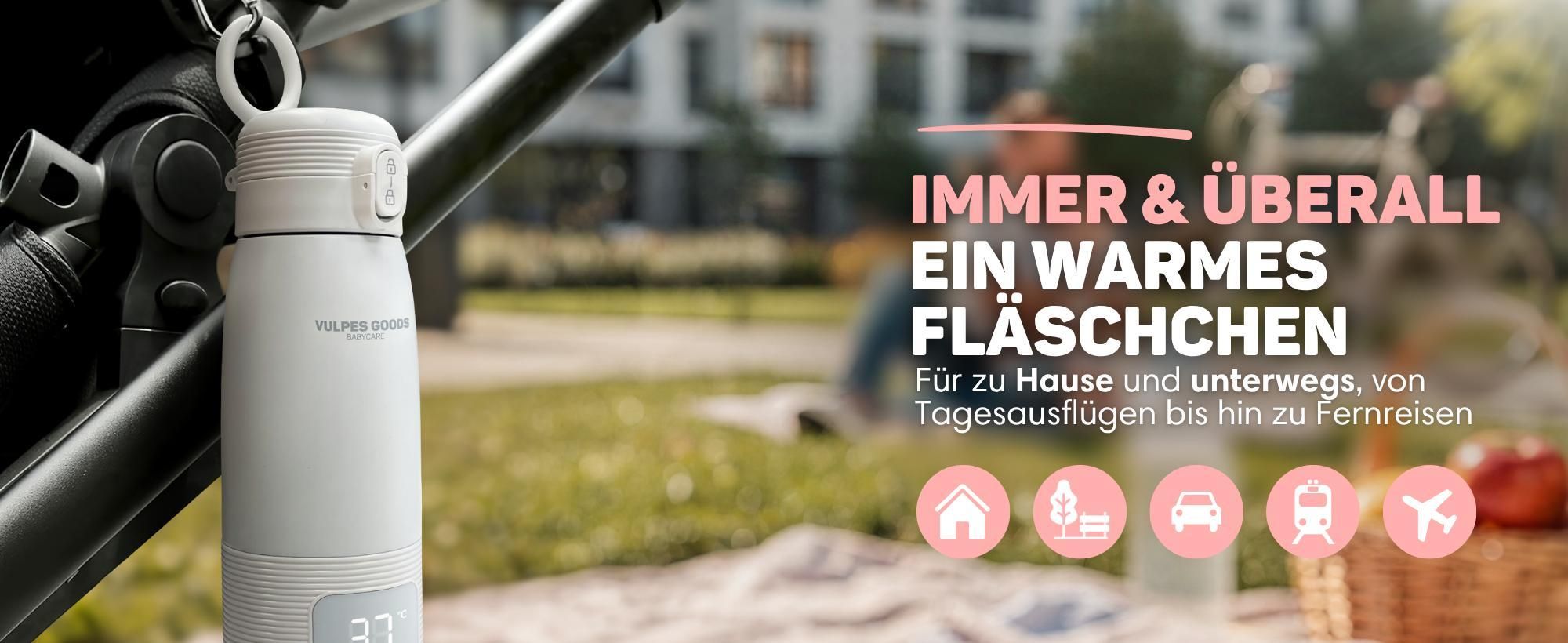 Babyflaschenwärmer für unterwegs, reisen