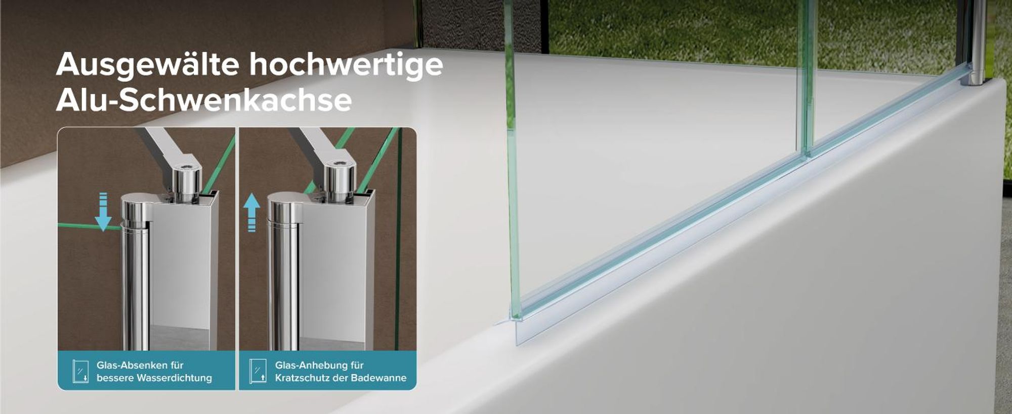 doporro 70x120x140cm Design-Duschwand für Badewanne Badewannenaufsatz Duschabtrennung 6mmESG-Sicherheitsglas inkl.NANO-Beschichtung Badewannenfaltwand