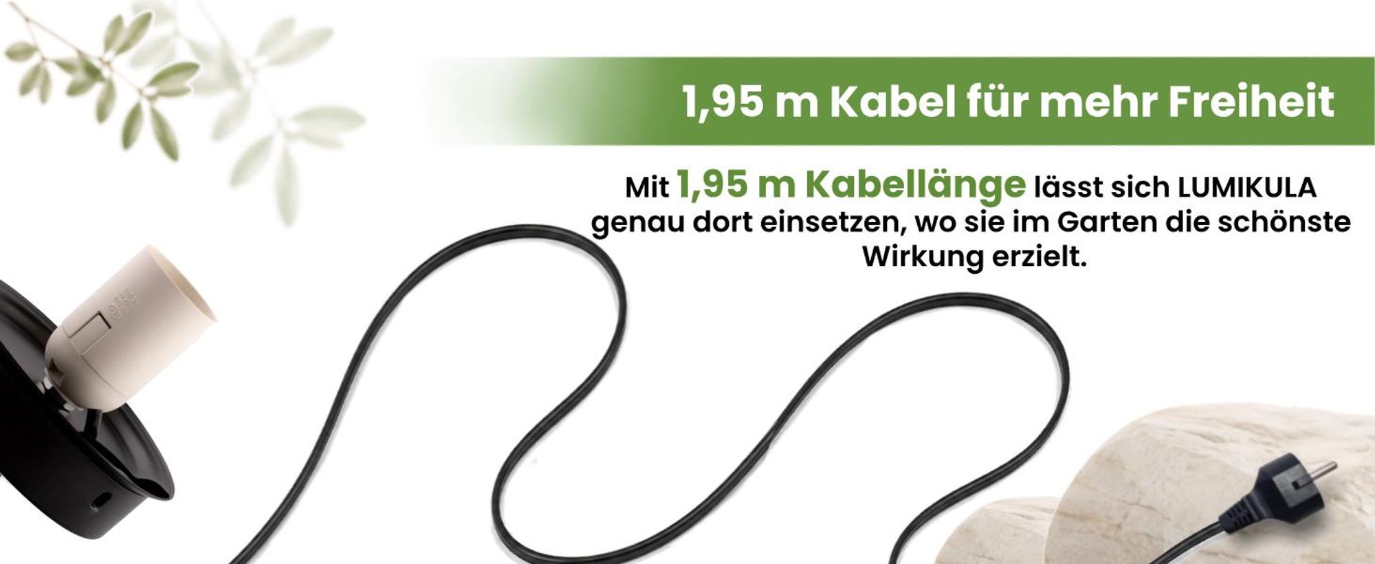 LUMILED Milchig Kugelleuchte 30cm Außen Außenkugelleuchte Kugellampe Weiß Gartenkugel Kugel Wegeleuchte IP44 E27 Fassung Anschlusskabel 1,95 m