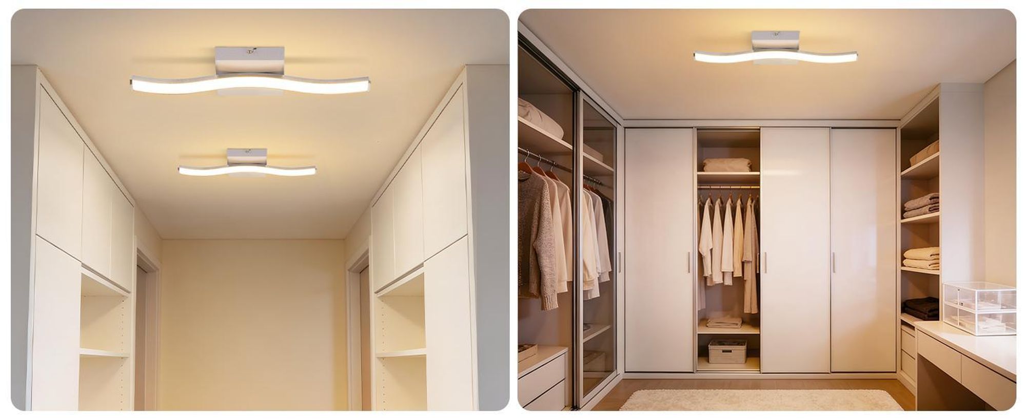 ZMH Plafonnier LED 6 W, motif vagues, lampe de chambre à coucher, 3000 K, blanc chaud, éclairage de plafond pour cuisine, salon, chambre à coucher, Siber