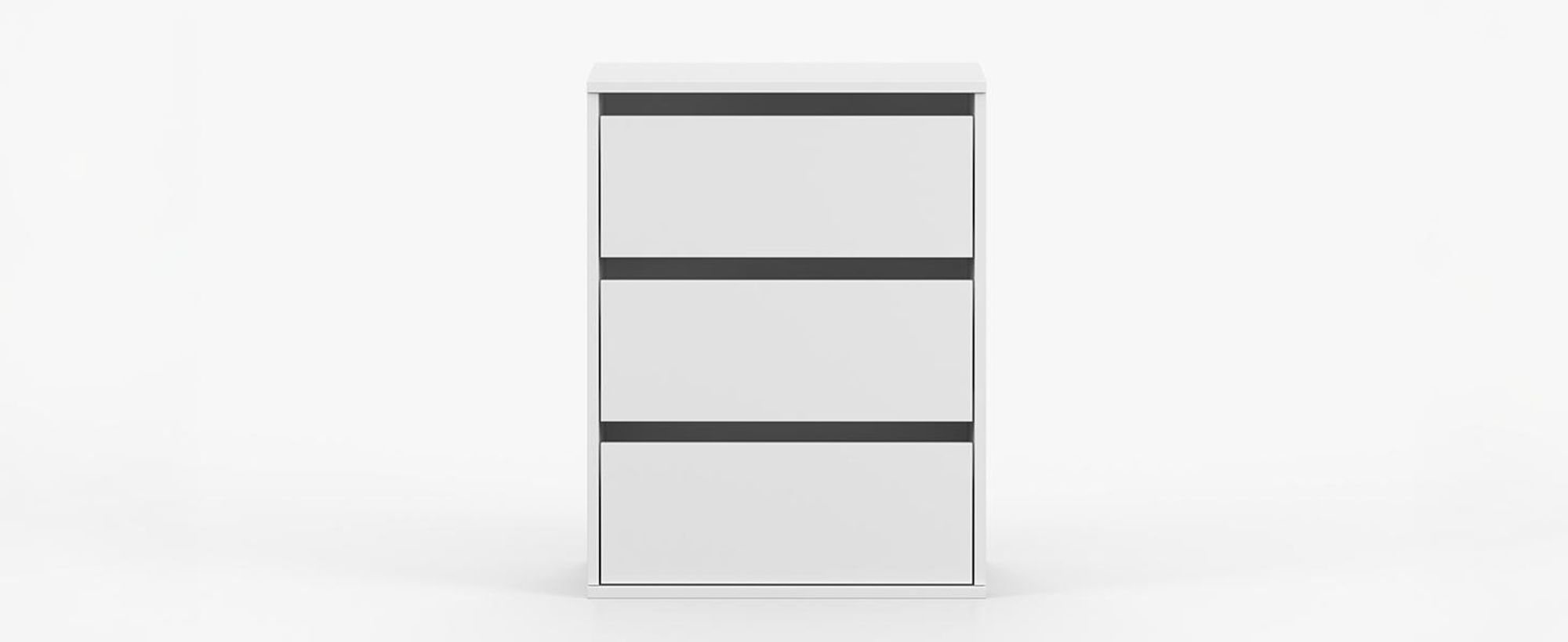 Schubkasteneinsatz Kleiderschrank 55 cm Weiß/Weiß – Schrank Organizer mit Behältern, Aufbewahrungssystem
