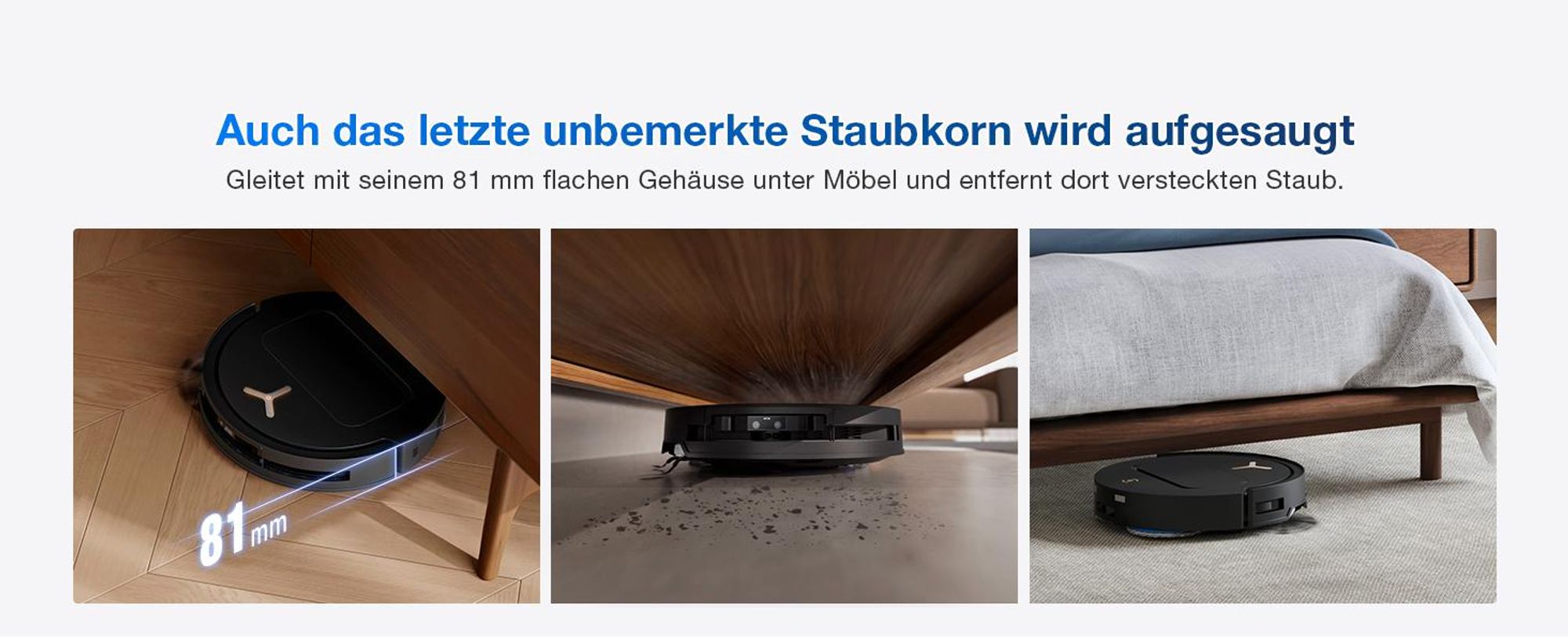 ECOVACS DEEBOT T50 PRO Omni Gen3 Care kit Staubsauger Roboter mit Wischfunktion (Enthält 2 zusätzliche Wischpads, 3 Filter und 3 Staubbeutel) Schwarz