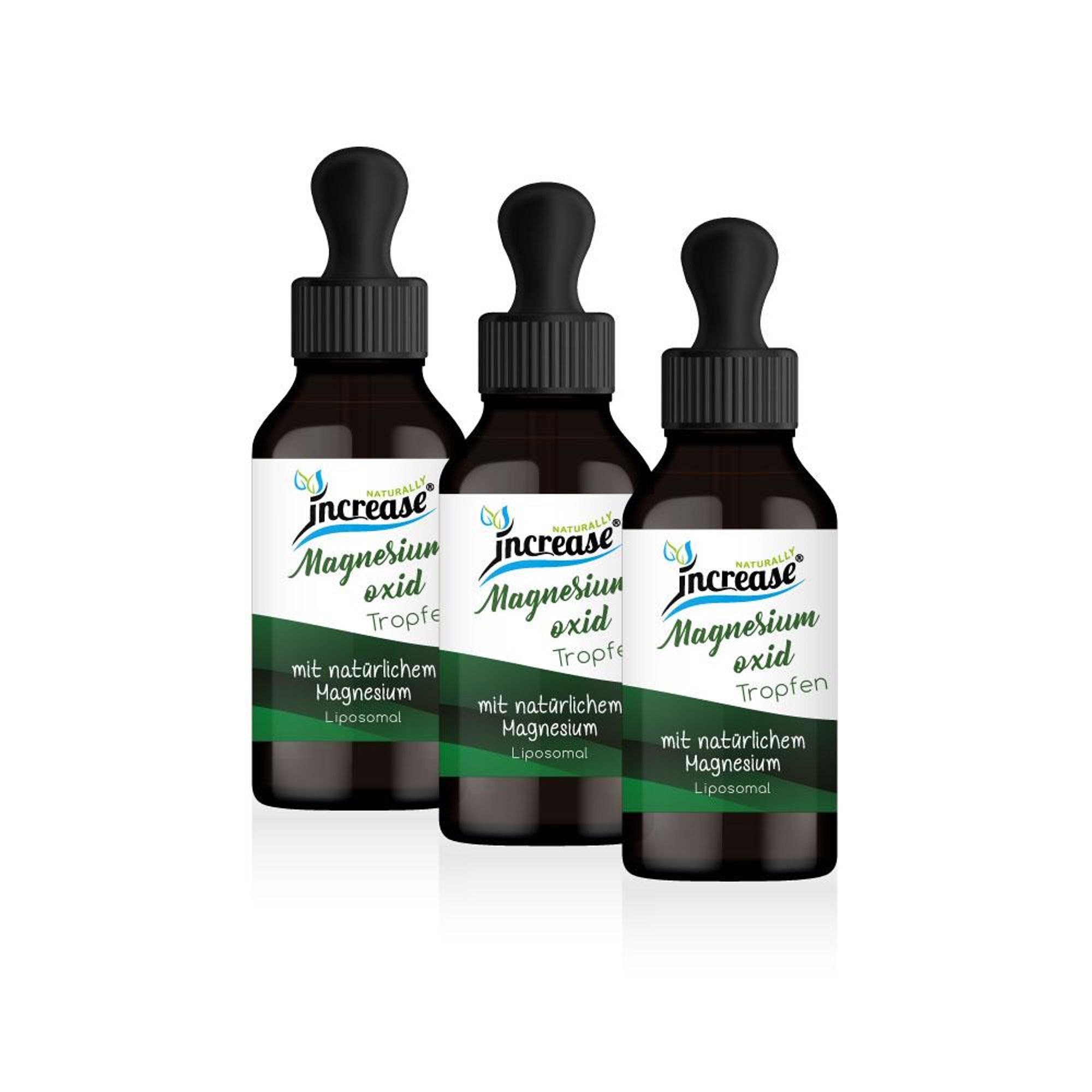 Nimm 3, zahl 2 Aktion Liposomale Magnesiumoxid Tropfen hochdosiert - 3000mg Magnesiumoxid pro Tag davon 1500mg Magnesium (270.000mg in 3 Flaschen)