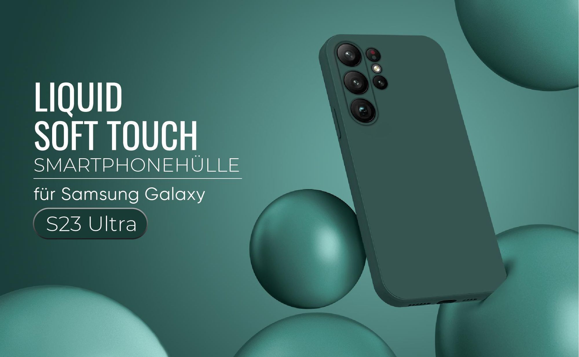 Liquid Soft Touch Smartphone Hülle in Grün für Samsung Galaxy S23 Ultra