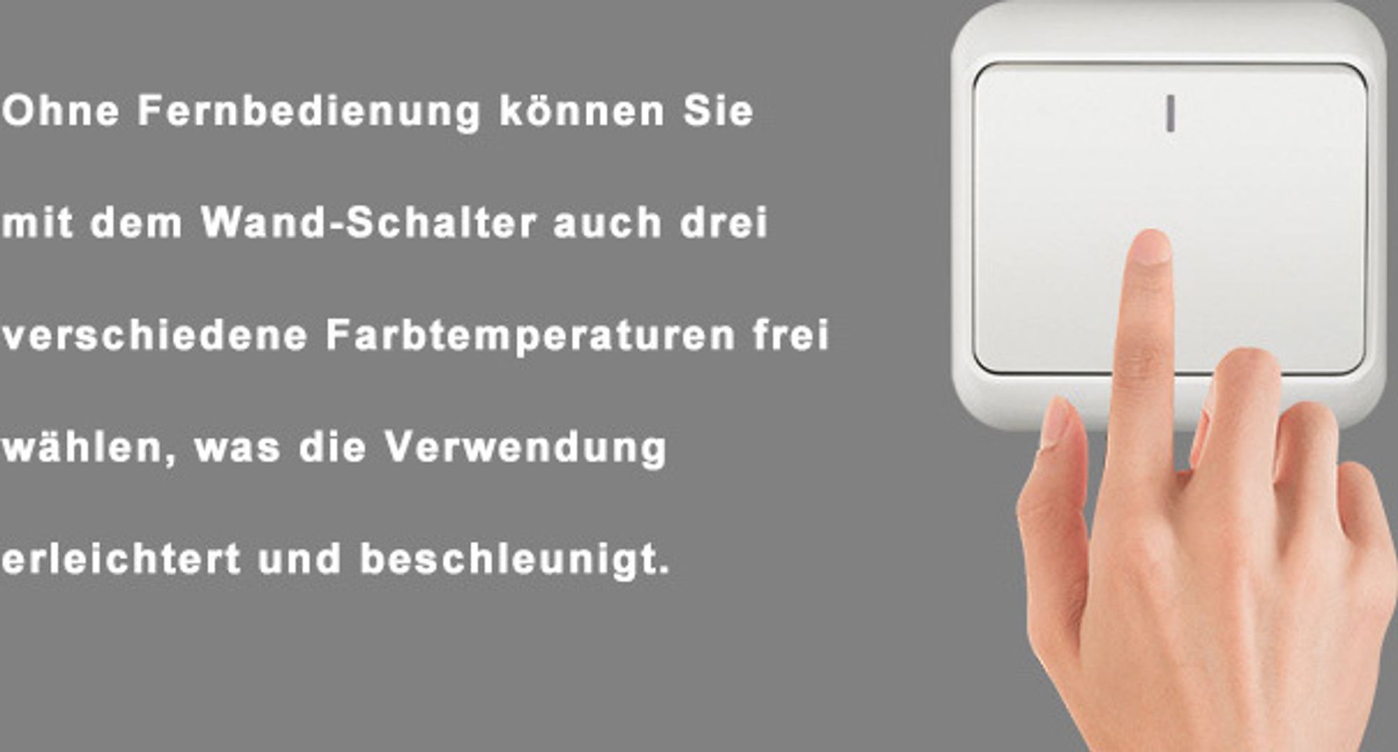 Die Wandsteckdose ist eine zuverlässige und bequeme Methode, um die Deckenleuchte zu steuern.