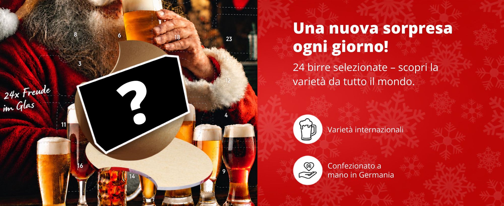 BOXILAND® calendario avvento birra 2026, 24 birre internazionali 0,33 l