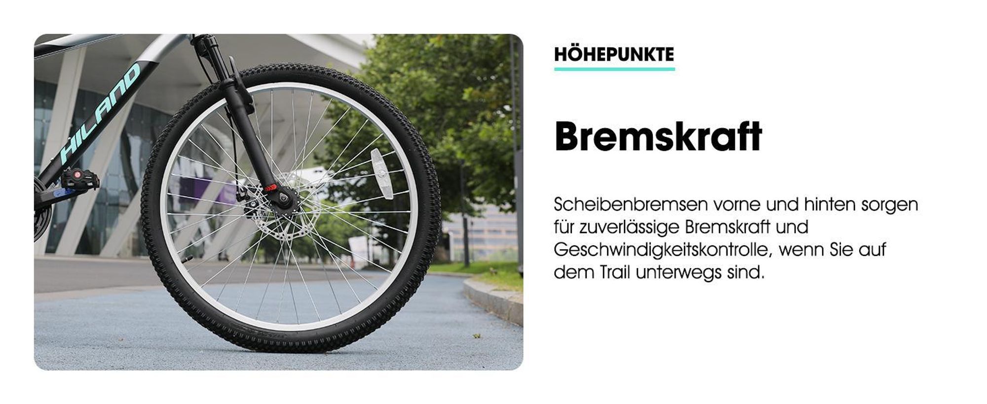 Hiland 27.5-Zoll-Herren-Mountainbike, 18-Gang, Federgabel, leichter Aluminiumrahmen, doppelte mechanische Scheibenbremsen, MTB Fahrrad für Erwachsene