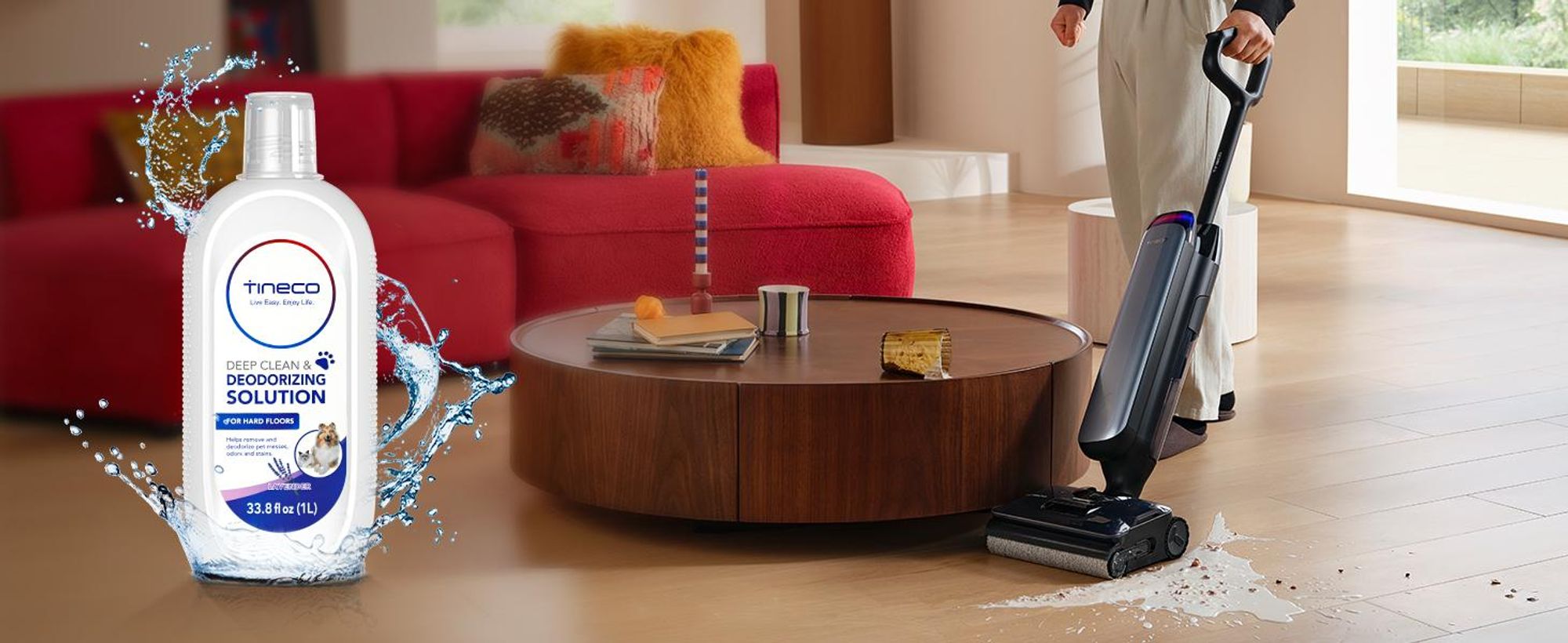 Tineco Bodenreinigung mit Lavendel Duft, 1 Liter, Bodenreiniger Lösung Tiefenreinigung für Hartböden, für Tineco iFloor, Floor One S3/S5/S6/S7/S9