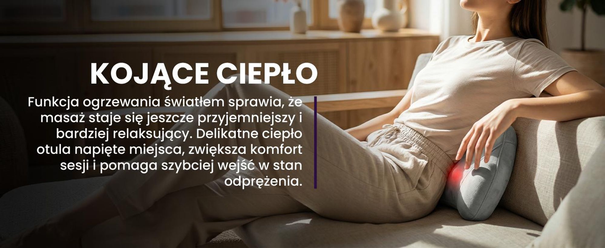 Poduszka masująca do karku pleców i ramion z funkcją grzania
