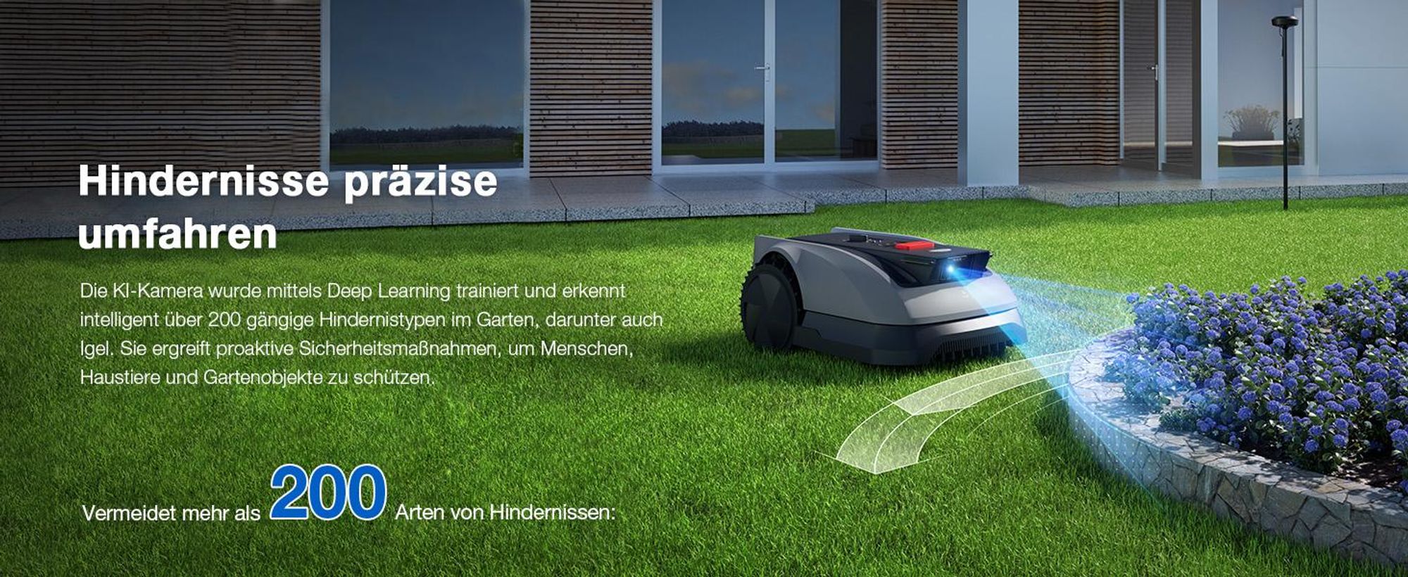ECOVACS Mähroboter Goat O600 Ohne Begrenzungskabel, 600 m², RTK+Vision Navigation, Rasenmähroboter, KI-Hindernisvermeidung, passiert 0,7m Engstellen