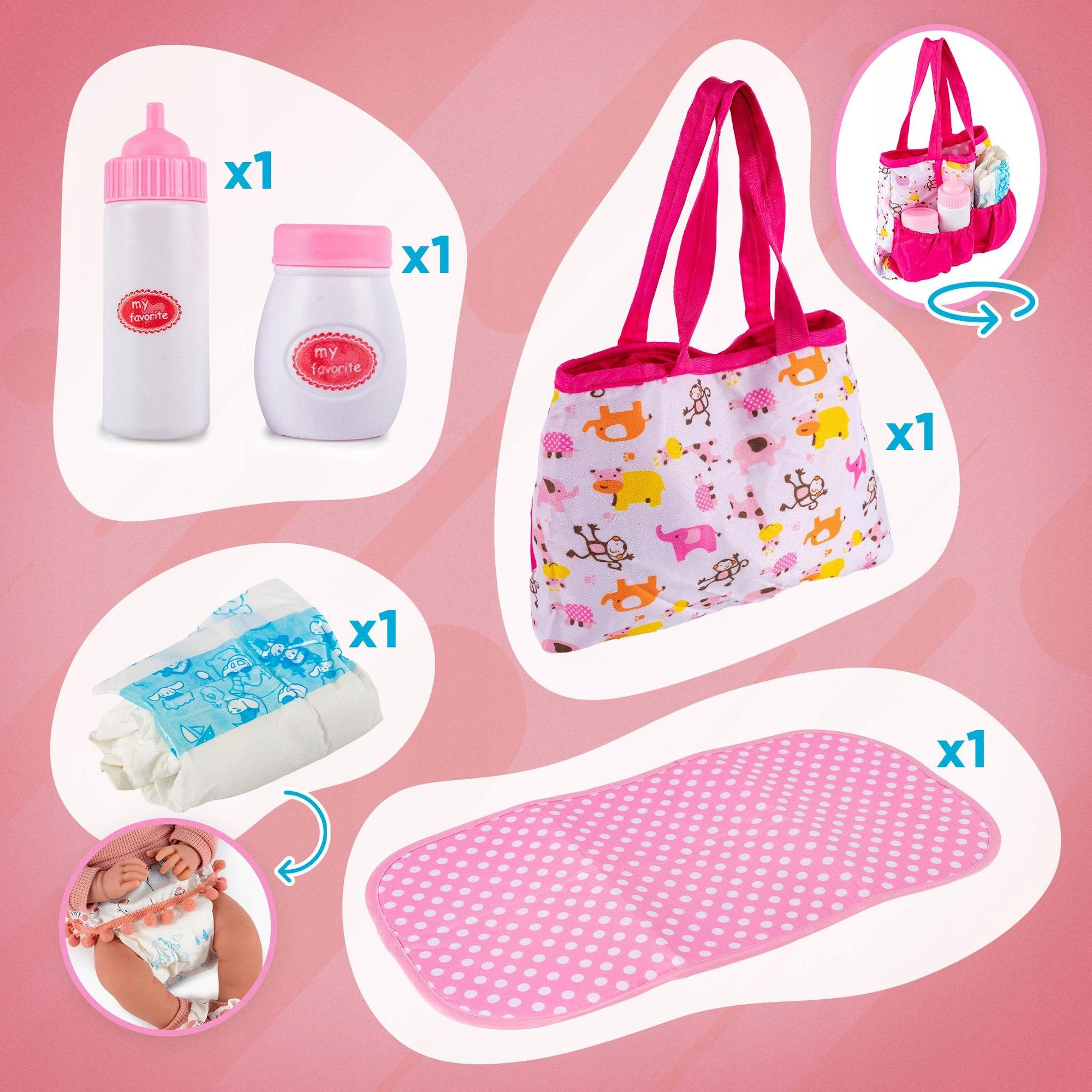 Kinderplay Puppenpflege-Set KP9411