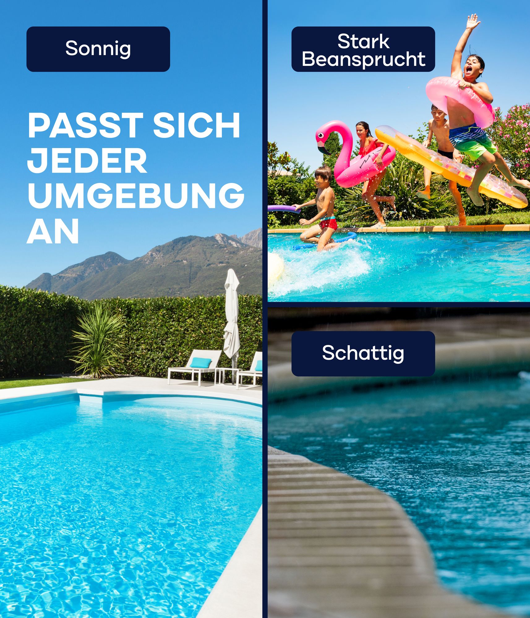 Plid Poolfarbe 5L für ca. 50m² Poolblau – Schwimmbeckenfarbe & Unterwasserfarbe für Beton- und Zementpools, wasserfest