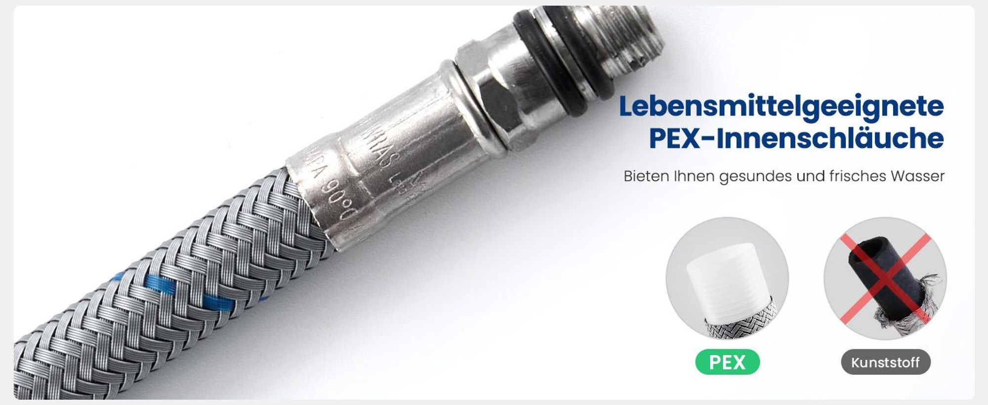3 in 1 Filterwasserhahn Küche mit Filteranschluss, 360° Drehbar 3 Wege Küchenarmatur Gebürstet, Edelstahl Spültischarmatur, Cecipa MAX Trinkwasserhahn