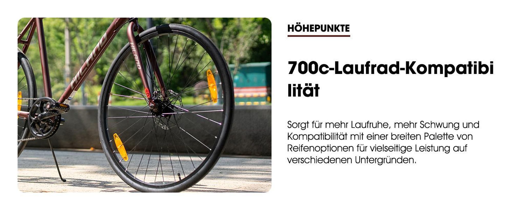 HILAND 700C Herren- und Damen-Rennrad, Rahmen aus Aluminiumlegierung, 7-Gang-Doppelscheibenbremsen, 28-Zoll-Leichtbau-Pendlerrad für Erwachsene